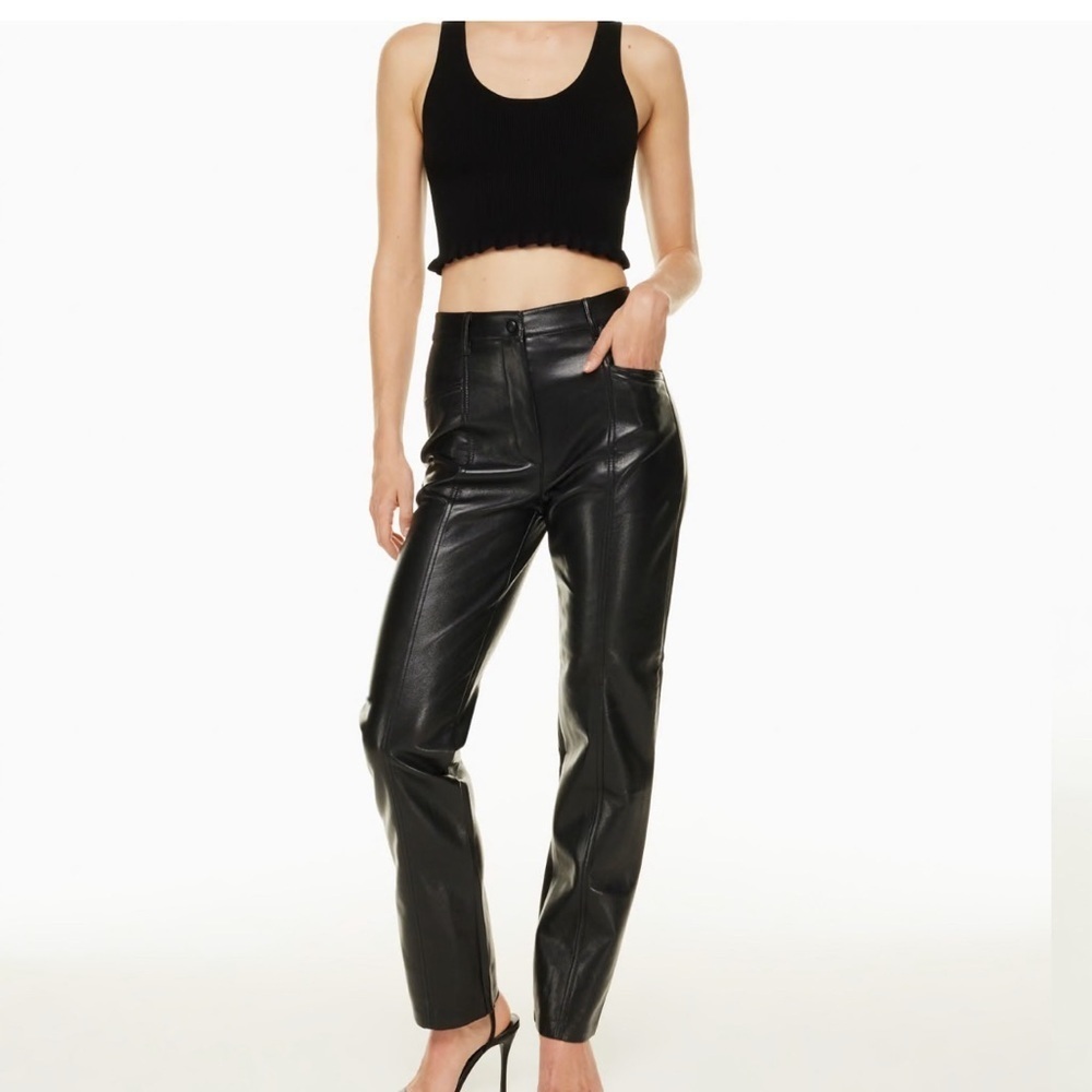 Wilfred Black Leather Pants